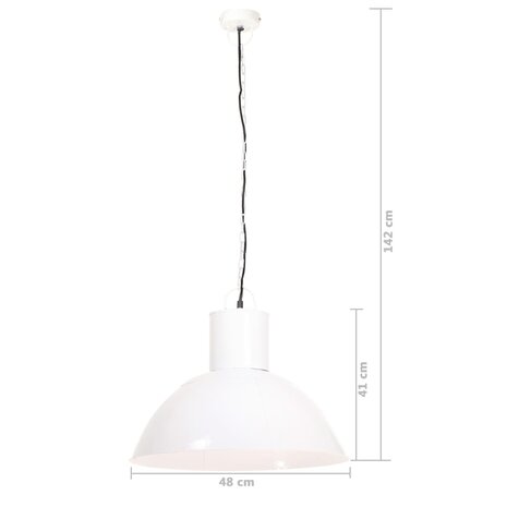 Hanglamp rond 25 W E27 48 cm wit