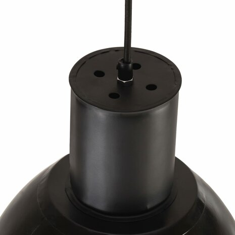 Hanglamp rond 25 W E27 28,5 cm zwart