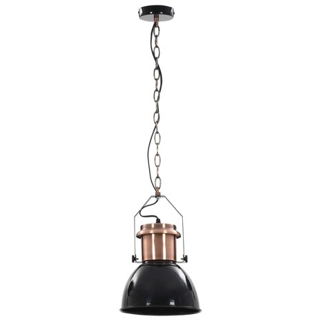 Plafondlampen 2 st rond E27 zwart