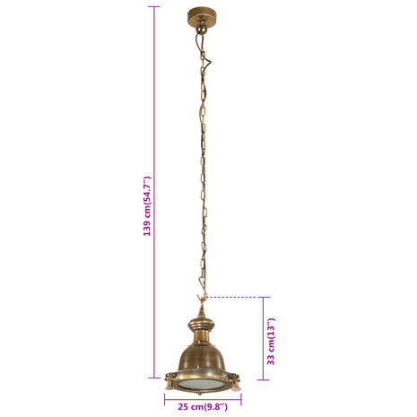 Hanglamp 25x25x139 cm aluminium