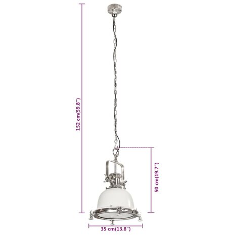 Hanglamp 35x35x152 cm aluminium