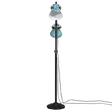 Vloerlamp 25 W E27 25x25x90/140 cm verweerd blauw