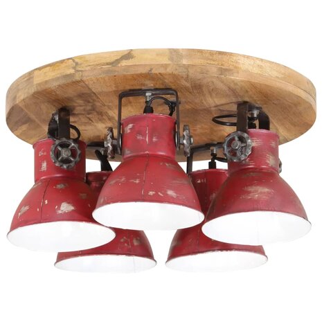 Plafondlamp 25 W E27 50x50x25 cm verweerd rood