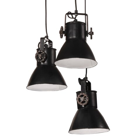 Hanglamp 25 W E27 30x30x100 cm zwart
