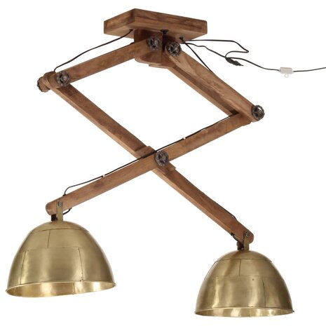 Plafondlamp 25 W E27 29x18x85 cm antiek messingkleurig