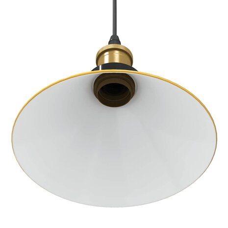 Hanglamp in hoogte verstelbaar E27 Ø22 cm metaal glanzend geel
