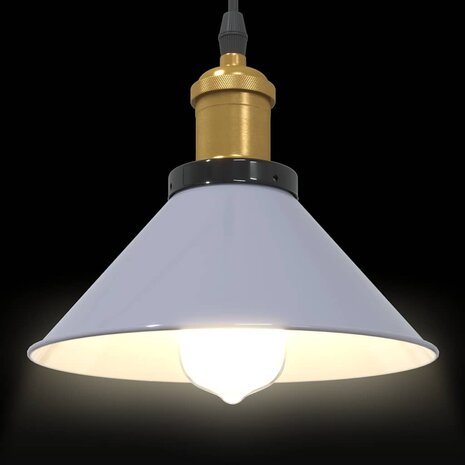 Hanglamp in hoogte verstelbaar E27 Ø22 cm metaal glanzend grijs