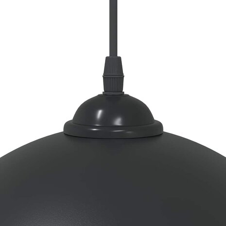 Hanglampen 2 st In hoogte verstelbaar E27 30 cm metaal zwart
