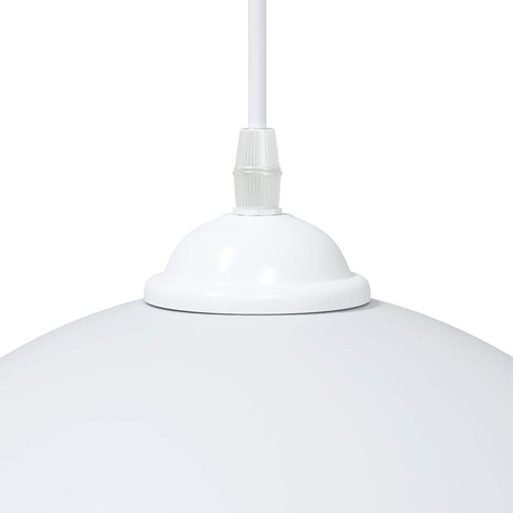 Hanglampen 2 st In hoogte verstelbaar E27 30 cm metaal wit