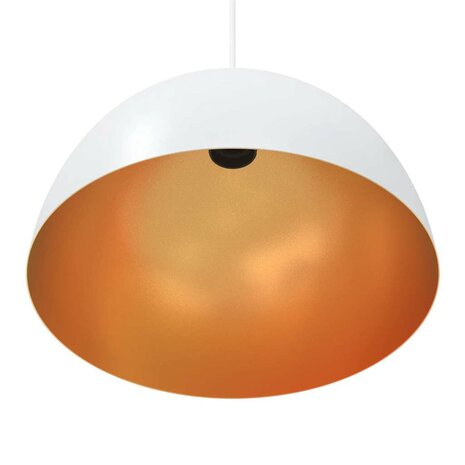 Hanglampen 2 st In hoogte verstelbaar E27 30 cm metaal wit