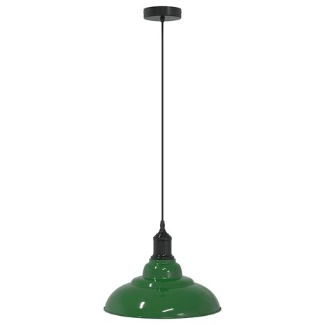 Hanglamp in hoogte verstelbaar E27 Ø31 cm metaal glanzend groen