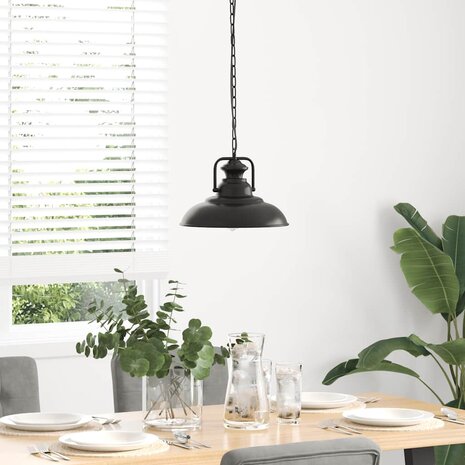 Hanglamp E27 Ø 31 cm ijzer zwart
