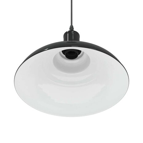 Hanglamp in hoogte verstelbaar E27 Ø31 cm metaal glanzend zwart