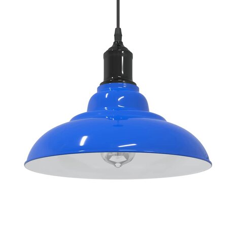 Hanglamp in hoogte verstelbaar E27 Ø31 cm metaal donkerblauw