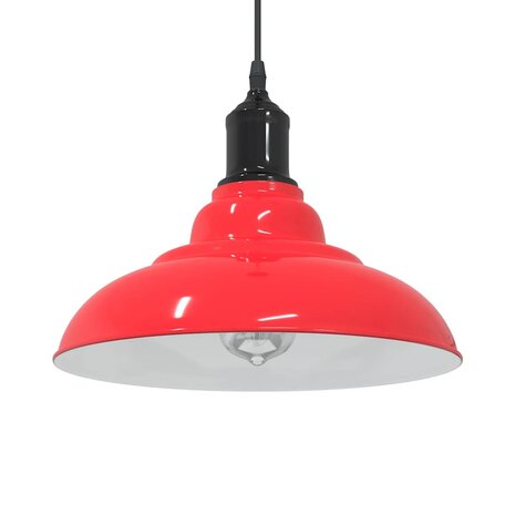 Hanglamp in hoogte verstelbaar E27 Ø31 cm metaal glanzend rood