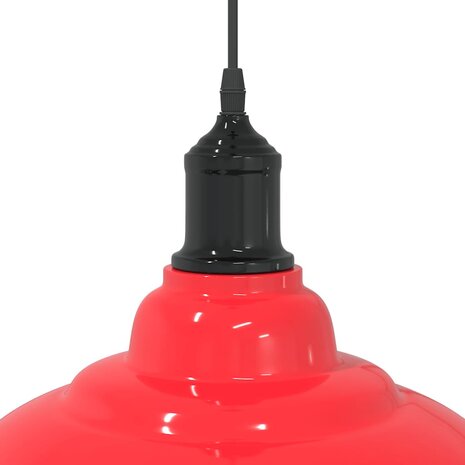 Hanglamp in hoogte verstelbaar E27 Ø31 cm metaal glanzend rood