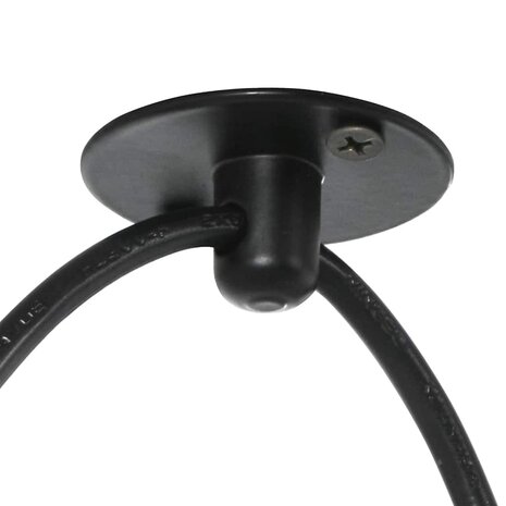 Hanglamp met 3 lamphouders E27 metaal zwart