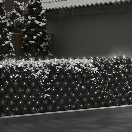 Kerstnetverlichting 544 LED's binnen en buiten 4x4 m koudwit