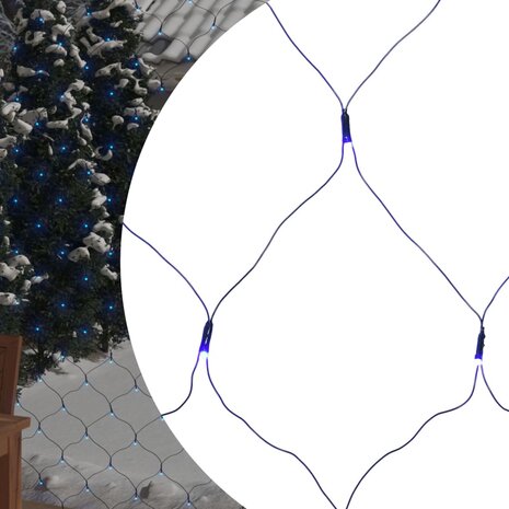 Kerstnetverlichting 544 LED's binnen en buiten 4x4 m blauw