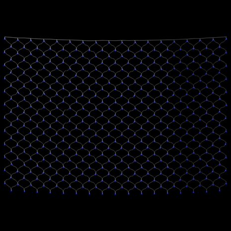 Kerstnetverlichting 544 LED's binnen en buiten 4x4 m blauw