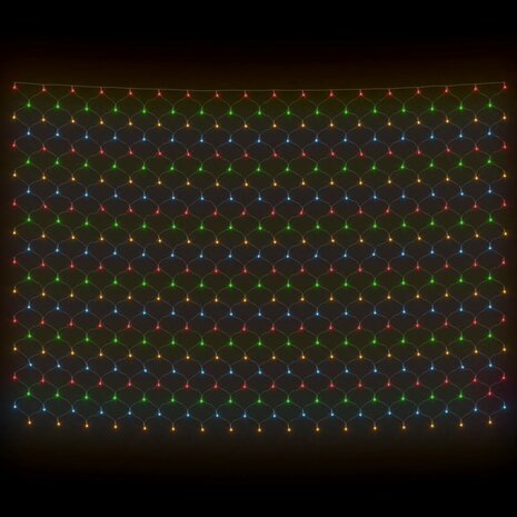 Kerstnetverlichting 544 LED's binnen/buiten 4x4 m meerkleurig
