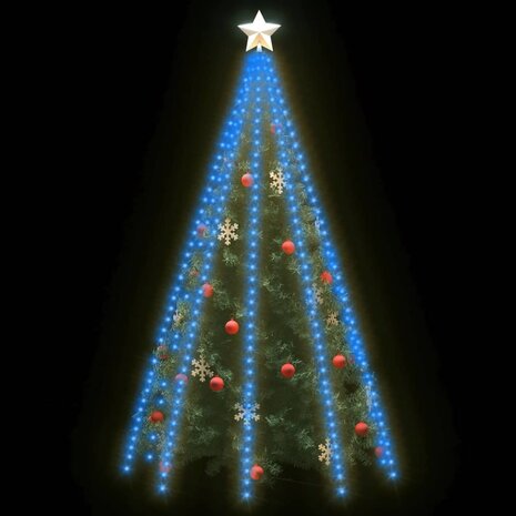 Kerstboomverlichting met 400 LED's blauw net 400 cm