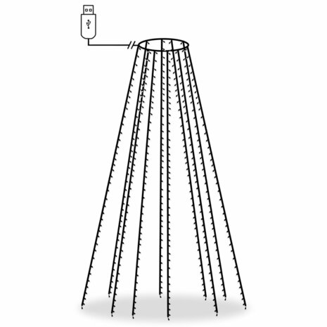 Kerstboomverlichting met 400 LED's meerkleurig net 400 cm