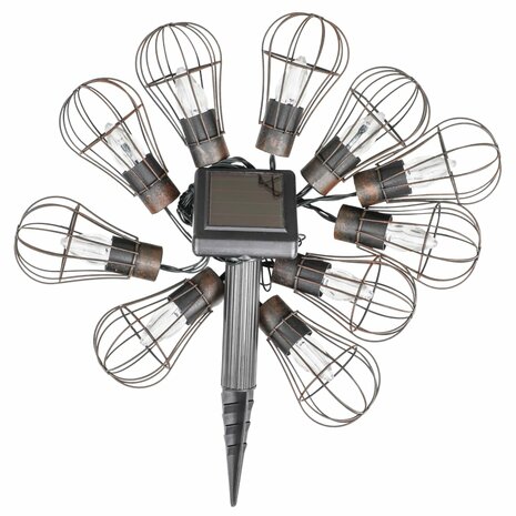 Tuinverlichtingsketting 10 st LED solar 5,5 cm