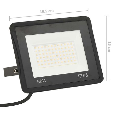 Spotlights 2 st LED 50 W warmwit