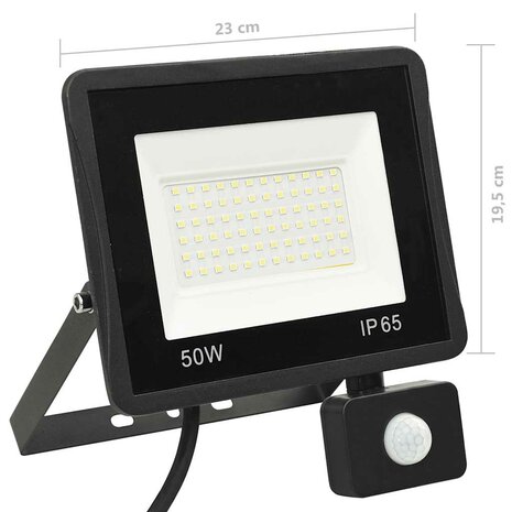 Spotlight met sensor LED 50 W warmwit