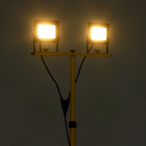 Spotlight met statief LED 2x30 W warmwit