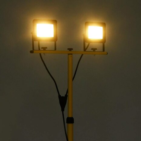 Spotlight met statief LED 2x50 W warmwit