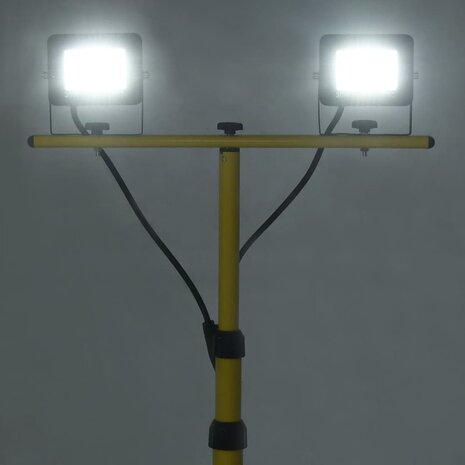 Spotlight met statief LED 2x30 W koudwit
