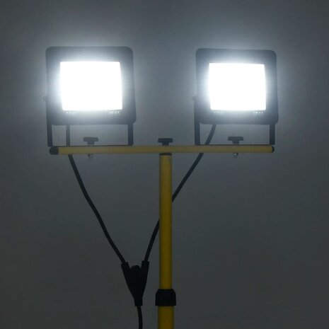 Spotlight met statief LED 2x50 W koudwit