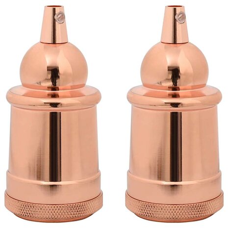 Lamphouders 2 st roségoud E27