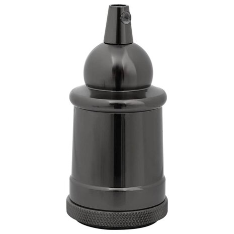 Lamphouders 2 st glanzend zwart E27