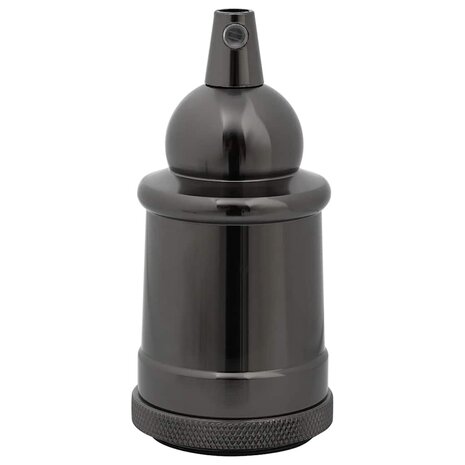 Lamphouders 2 st glanzend zwart E27