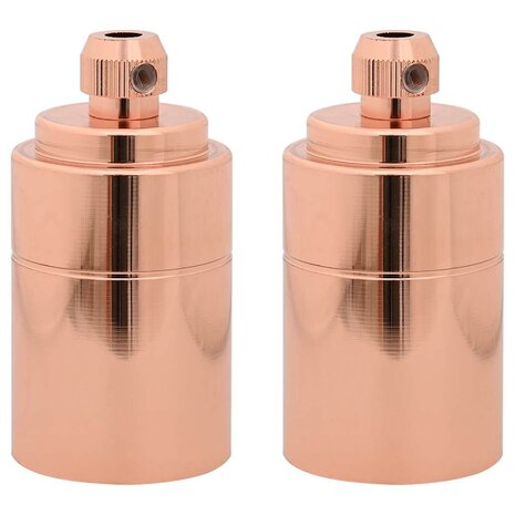 Lamphouders 2 st roségoud E27