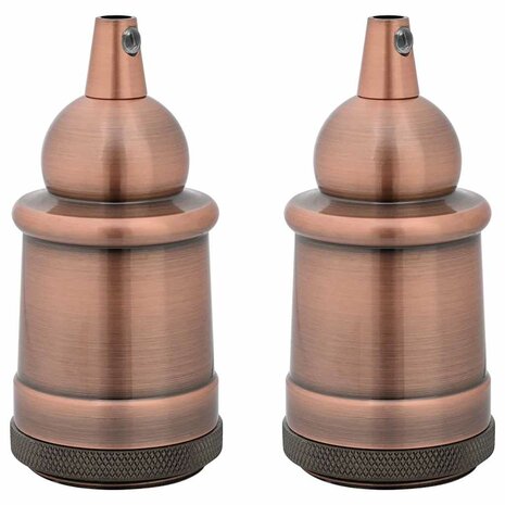 Lamphouders 2 st rood brons E27