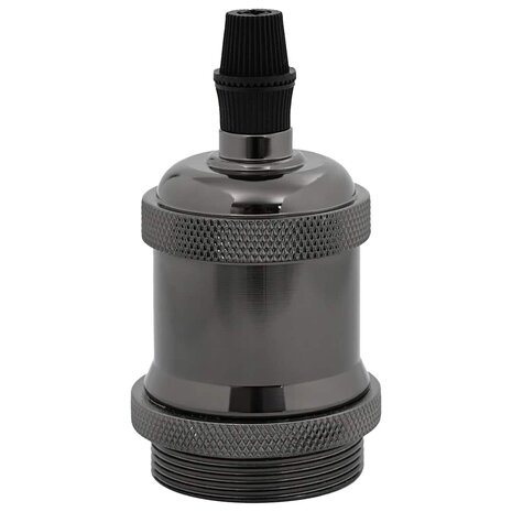 Lamphouders 2 st glanzend zwart E27