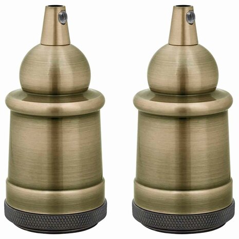 Lamphouders 2 st brons E27