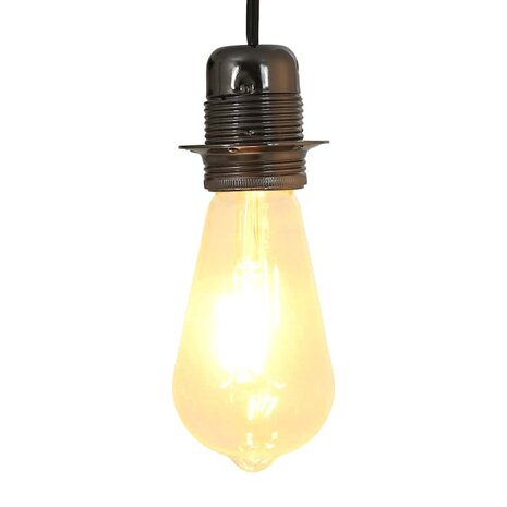 Lamphouders 2 st glanzend zwart E27