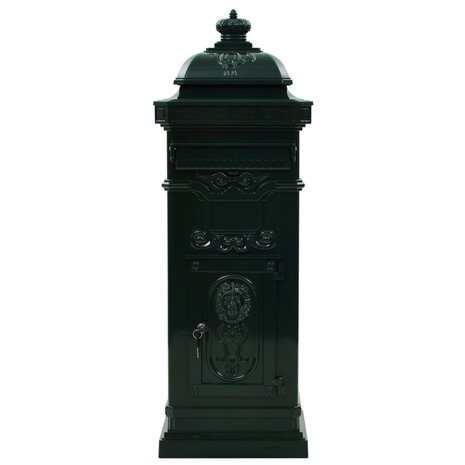 Pilaar brievenbus vintage stijl roestbestendig aluminium groen