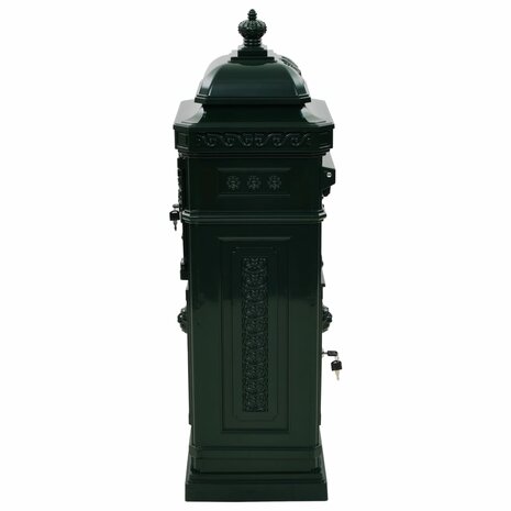 Pilaar brievenbus vintage stijl roestbestendig aluminium groen