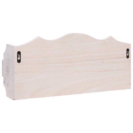 Wandkapstok 50x10x23 cm hout wit