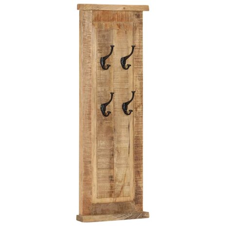 Kapstokken 2 st 38x100 cm massief mangohout