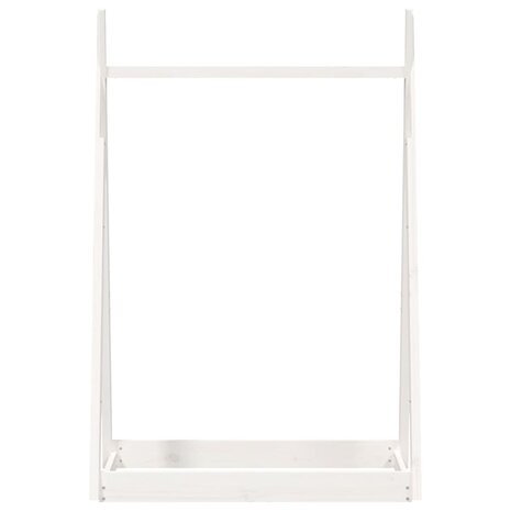 Kledingrek 100x45x150 cm massief grenenhout wit
