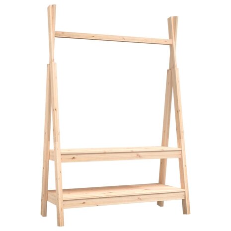 Kledingrek 100x45,5x150 cm massief grenenhout