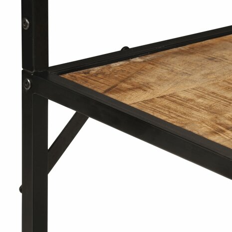 Kapstok 90x35x180 cm massief mangohout en ijzer