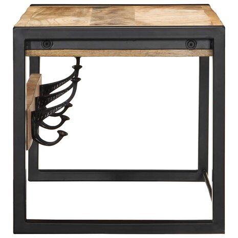 Kapstok 80x35x35 cm massief ruw mangohout